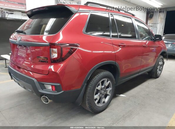 5FNYF8H6XPB022897 2023 HONDA PASSPORT Красный Задняя правая четверть