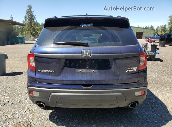 5FNYF8H92MB042258 2021 HONDA PASSPORT Blue Rear view