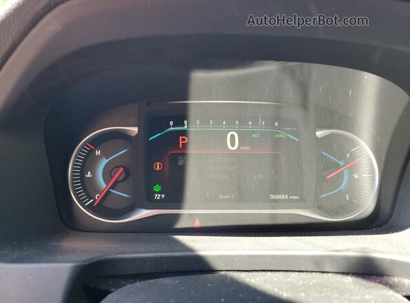 5FNYF8H92MB042258 2021 HONDA PASSPORT Blue Instrument cluster view