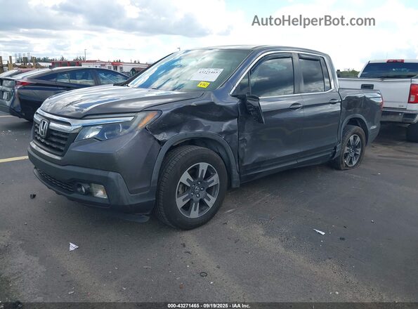 5FPYK2F59JB000746 2018 HONDA RIDGELINE Gray Передня ліва чверть