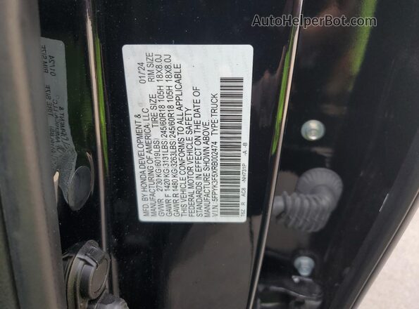 5FPYK3F5XRB002474 2024 HONDA RIDGELINE Black Engine compartment view