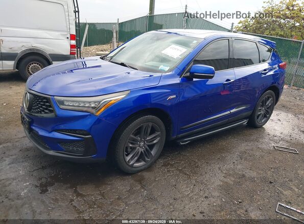 5J8TC1H63LL018595 2020 ACURA RDX Navy წინა მარცხენა ხედი სამი მეოთხედიდან