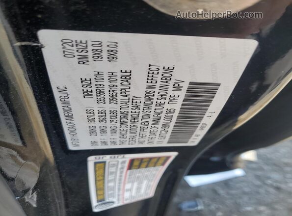 5J8TC2H38ML000185 2021 ACURA RDX Black VIN კოდის სტიკერის ხედი