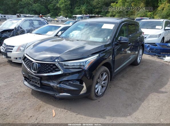 5J8TC2H52ML808114 2021 ACURA RDX Black Առջևի ձախ երեք քառորդ տեսարան