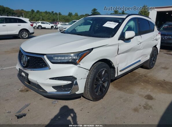 5J8TC2H56LL012092 2020 ACURA RDX White Առջևի ձախ երեք քառորդ տեսարան