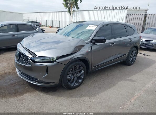 5J8YE1H05PL003565 2023 ACURA MDX Gray Vista tres cuartos delantera izquierda