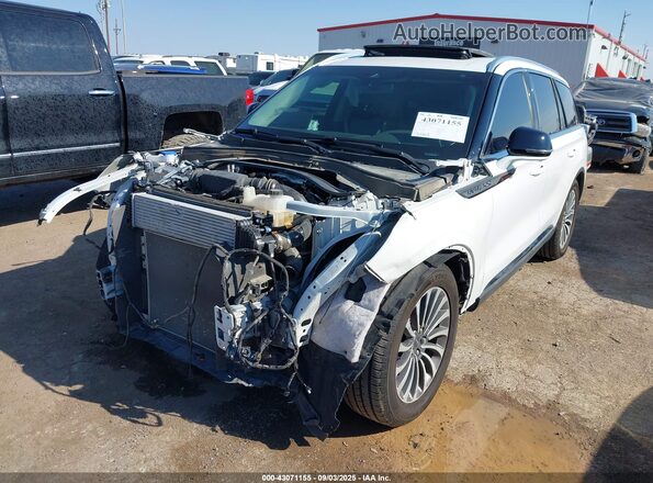 5LM5J7WC4MGL05133 2021 LINCOLN AVIATOR White Przód lewy