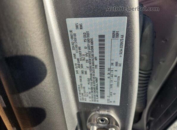 5LMCJ2C98NUL14987 2022 LINCOLN CORSAIR Silver VIN კოდის სტიკერის ხედი