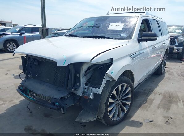 5LMJJ3HT4JEL15625 2018 LINCOLN NAVIGATOR L White Առջևի ձախ երեք քառորդ տեսարան