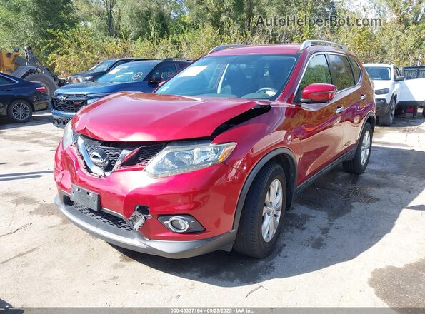 5N1AT2MV9GC863400 2016 NISSAN ROGUE Red Vista tres cuartos delantera izquierda