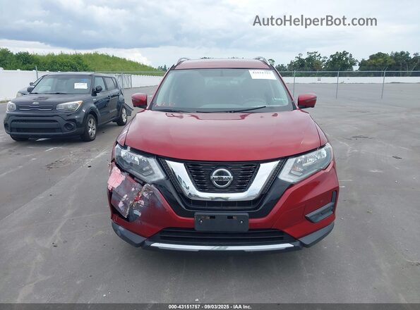 5N1AT2MVXJC803617 2018 NISSAN ROGUE Red Instrument cluster view