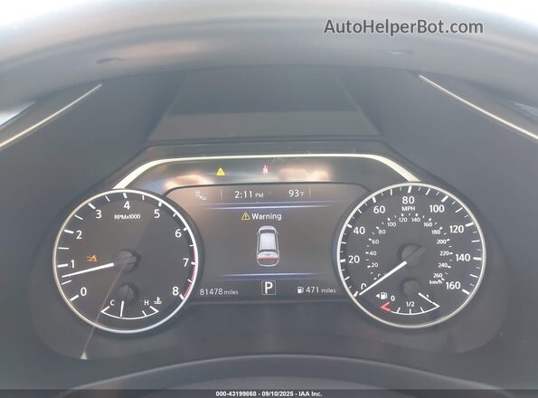 5N1AZ2AJ9LN122730 2020 NISSAN MURANO White უკანა სავარძლების ხედი