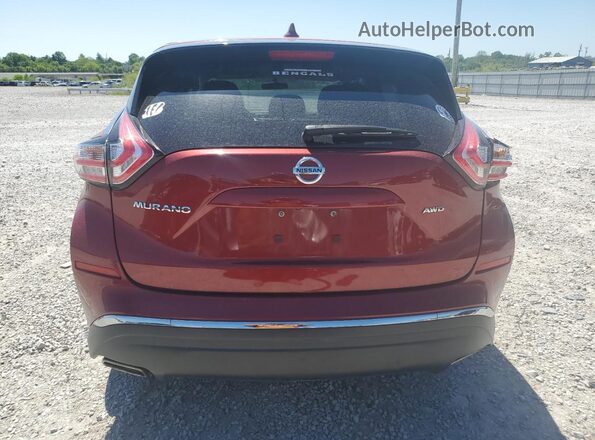5N1AZ2MH6JN195463 2018 NISSAN MURANO Темно-бордовый 