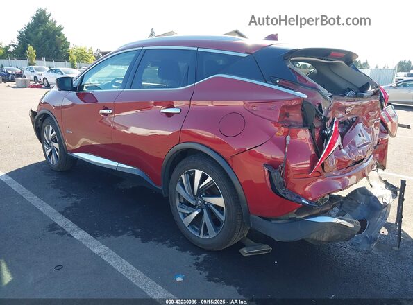 5N1CZ2MH2GN149954 2016 NISSAN MURANO HYBRID Red Задня ліва чверть