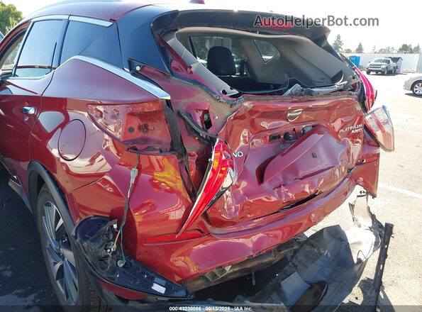 5N1CZ2MH2GN149954 2016 NISSAN MURANO HYBRID Red Вид спереду