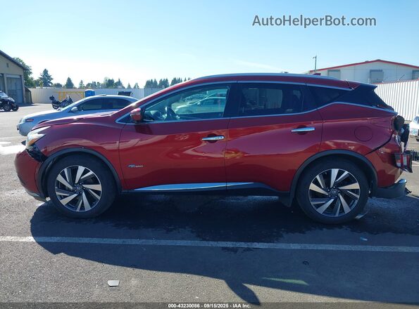 5N1CZ2MH2GN149954 2016 NISSAN MURANO HYBRID Red Панорамний вид салону 360°
