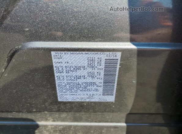 5N1DL0MM1JC531872 2018 INFINITI QX60 Gray 