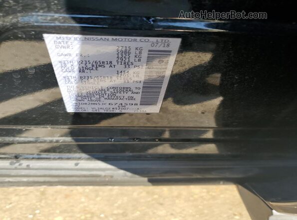 5N1DR2MN5JC674598 2018 NISSAN PATHFINDER Black 