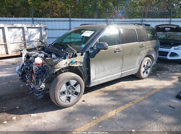5NMP2DG15RH016092 2024 HYUNDAI SANTA FE HYBRID Green Առջևի ձախ երեք քառորդ տեսարան