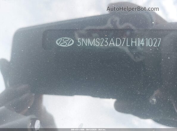 5NMS23AD7LH141027 2020 HYUNDAI SANTA FE Gray Engine compartment view