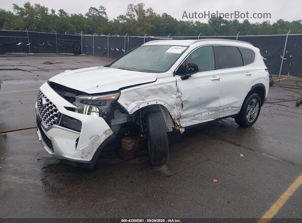 5NMS24AJ4MH340873 2021 HYUNDAI SANTA FE Белый Передняя левая четверть