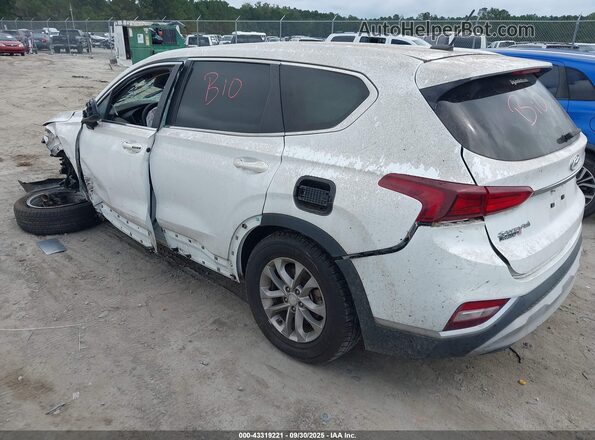 5NMS2CAD9KH077300 2019 HYUNDAI SANTA FE White Trasero izquierdo