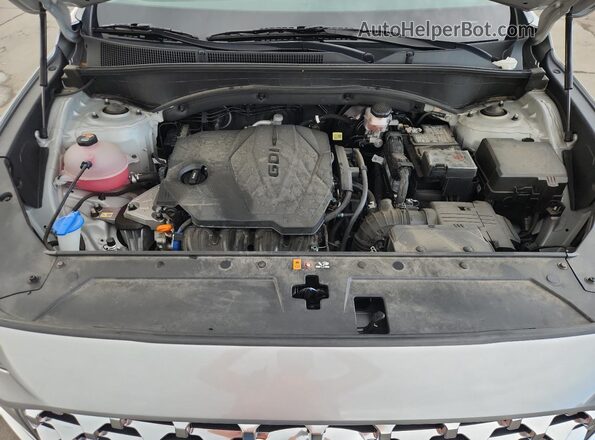 5NMS2DAJ3NH451156 2022 HYUNDAI SANTA Silver Widok komory silnika