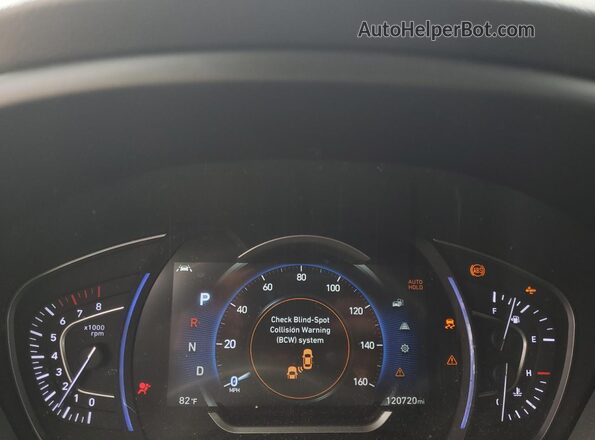 5NMS33AD0LH170656 2020 HYUNDAI SANTA Blue Սարքավորումների վահանակի տեսք