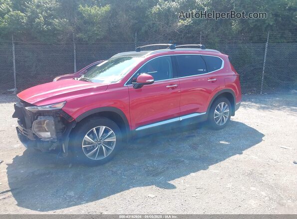 5NMS33AD0LH199008 2020 HYUNDAI SANTA FE Red Առջևի ձախ երեք քառորդ տեսարան