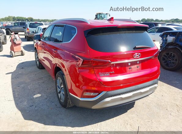 5NMS33AD0LH266593 2020 HYUNDAI SANTA FE Red Trasero izquierdo