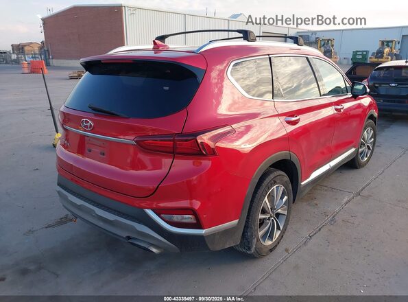 5NMS33AD0LH291719 2020 HYUNDAI SANTA FE Red Trasero derecho