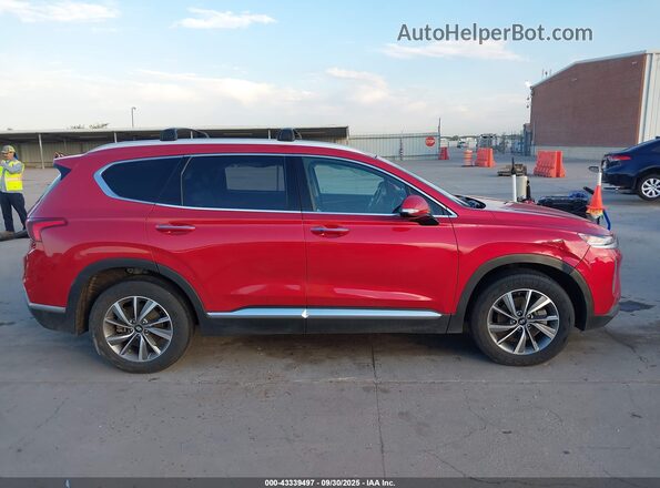 5NMS33AD0LH291719 2020 HYUNDAI SANTA FE Red Vista interior trasera