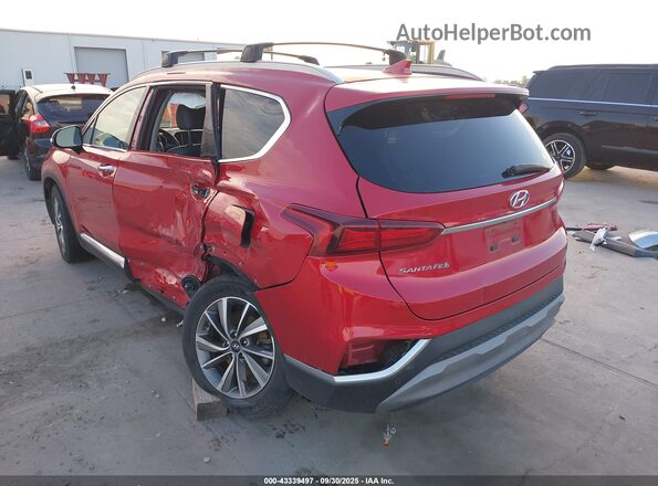 5NMS33AD0LH291719 2020 HYUNDAI SANTA FE Red Trasero izquierdo