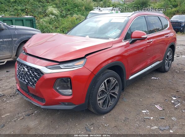 5NMS3CAA9LH185033 2020 HYUNDAI SANTA FE Burgundy Передня ліва чверть