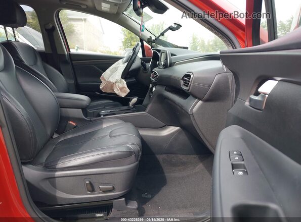5NMS3CAA9LH185033 2020 HYUNDAI SANTA FE Burgundy Вид салону спереду