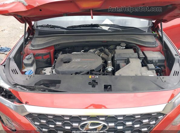 5NMS3CAA9LH185033 2020 HYUNDAI SANTA FE Burgundy Вид ззаду