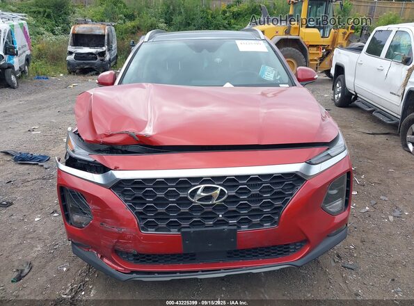 5NMS3CAA9LH185033 2020 HYUNDAI SANTA FE Burgundy Вид щитка приладів