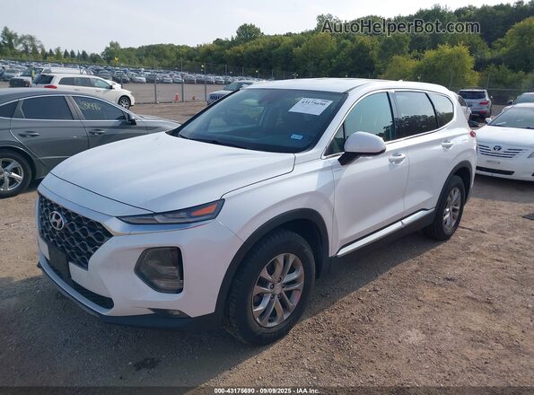 5NMS3CAD7LH206438 2020 HYUNDAI SANTA FE White Առջևի ձախ երեք քառորդ տեսարան