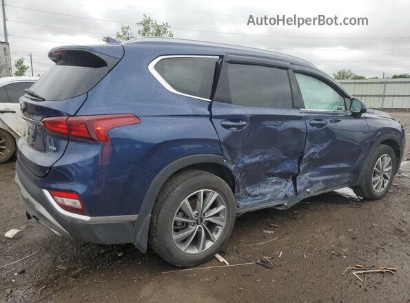 5NMS3CAD8LH257866 2020 HYUNDAI SANTA Синий Задняя правая четверть