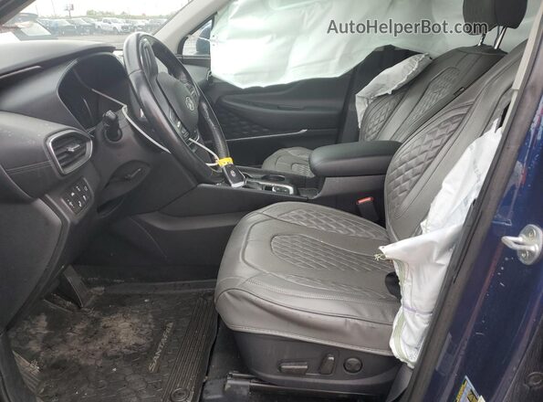 5NMS3CAD8LH257866 2020 HYUNDAI SANTA Синий Вид салона спереди