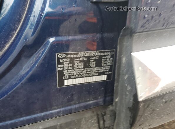 5NMS3CAD8LH257866 2020 HYUNDAI SANTA Синий Вид наклейки с VIN-кодом