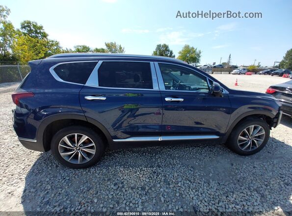 5NMS3CAD9LH274028 2020 HYUNDAI SANTA FE Blue Vista interior trasera