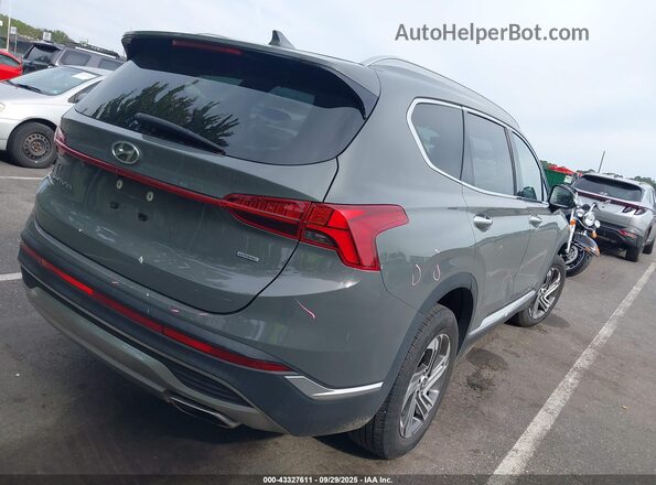 5NMS3DAJ9MH318767 2021 HYUNDAI SANTA FE Gray Trasero derecho