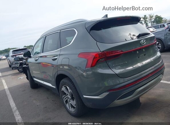 5NMS3DAJ9MH318767 2021 HYUNDAI SANTA FE Gray Trasero izquierdo