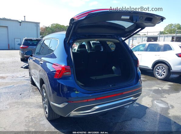 5NMS4DAL4NH411910 2022 HYUNDAI SANTA FE Blue Trasero izquierdo