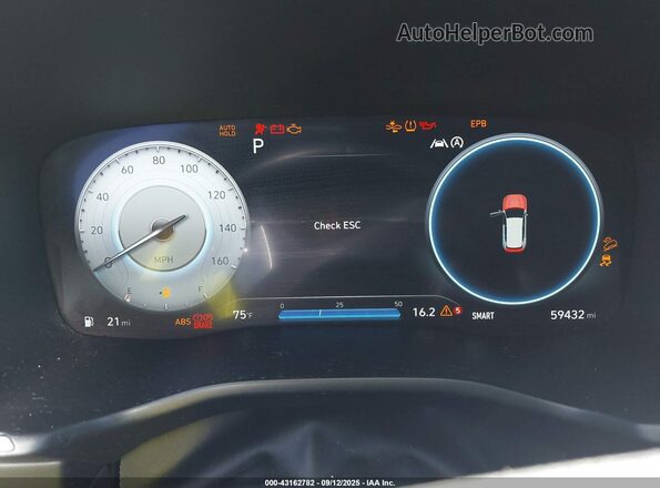 5NMS4DAL4NH411910 2022 HYUNDAI SANTA FE Blue Vista de los asientos traseros