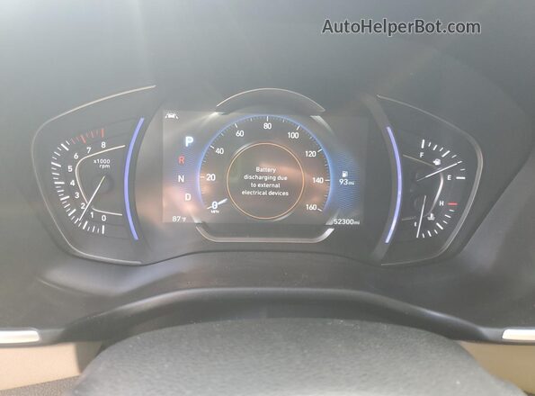 5NMS53AD1LH224167 2020 HYUNDAI SANTA White Սարքավորումների վահանակի տեսք