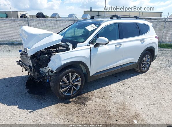5NMS53AD7LH274538 2020 HYUNDAI SANTA FE White Առջևի ձախ երեք քառորդ տեսարան