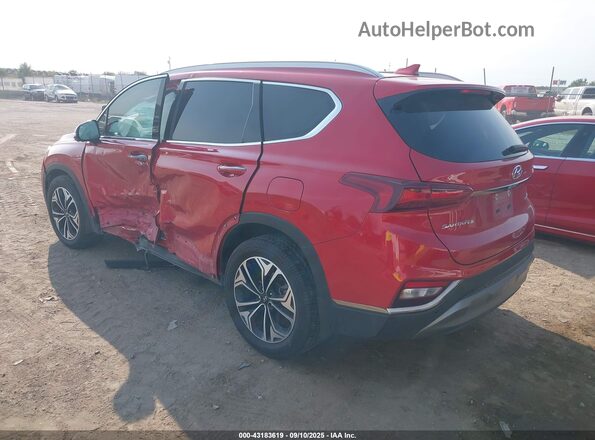 5NMS5CAA4LH292985 2020 HYUNDAI SANTA FE Red Trasero izquierdo