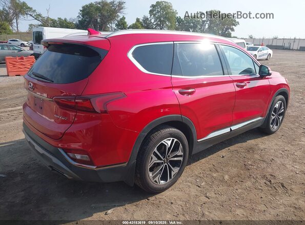 5NMS5CAA4LH292985 2020 HYUNDAI SANTA FE Red Trasero derecho